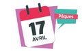 French 17 april calendar