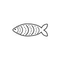 French April Fool's Day. Poisson d'avril. Black white fish for your design.