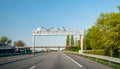 French autoroute highway security surveillance cameras radars Royalty Free Stock Photo