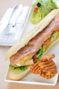 French Baguette chicken Sandwich Royalty Free Stock Photo