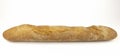 French baguette, a whole buckwheat baguette on a white background. Royalty Free Stock Photo