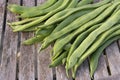 French beans on basket