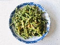 French Beans and Salted Duck Egg Yolks.