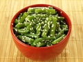 French beans with sesame Royalty Free Stock Photo