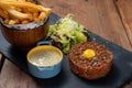 French Beef Tartare dish Royalty Free Stock Photo