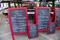 French Bistro Outdoor Menu Royalty Free Stock Photo