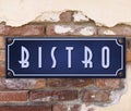 French Bistro Sign Royalty Free Stock Photo
