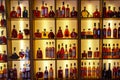 French boutique with a large selection elite of alcoholic beverages Royalty Free Stock Photo