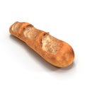 French bread baguette on a white background. Royalty Free Stock Photo