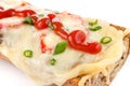 French bread pizza close up Royalty Free Stock Photo