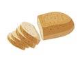 French bread.Sliced bread illustration.