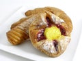 French breakfast with Danish pastry Royalty Free Stock Photo