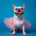 French bulldog ballerina - AI digital art Royalty Free Stock Photo