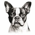 French Bulldog Dog Face Drawing By Ilovedotcomjpg Royalty Free Stock Photo