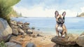 French Bulldog Comic Art By Bayard Wu - Detailed Marine Views