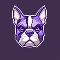 French bulldog head mascot logo. Vector illustration of bulldog head mascot for sport team