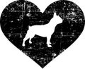French Bulldog heart Royalty Free Stock Photo