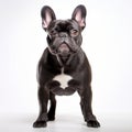 French bulldog standing on white background