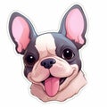 French Bulldog Sticker - Cartoon Dog Portrait Art