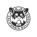 French bulldogs kennel and studding logo vector Royalty Free Stock Photo