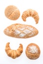 French butter croissant bread and bakery Royalty Free Stock Photo