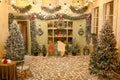 a French cafe for Christmas. Interiors New Year\'s concept