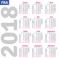 French calendar 2018