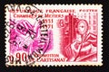 French canceled Postage Stamp Dedicated to the Forty Years` Anniversary of the French Chamber of Trades