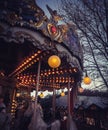 French carousel in an amusement park