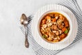 french cassoulet of chicken, sausages, white beans