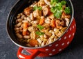 french cassoulet of chicken, sausages, white beans