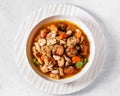 french cassoulet of chicken, sausages, white beans