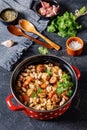 french cassoulet of chicken, sausages, white beans