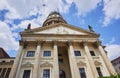 The French Cathedral in downtown Berlin at the historic square Gendarmenmarkt Royalty Free Stock Photo