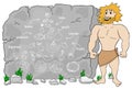 French cave man explains paleo diet using a food pyramid drawn o