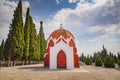 French chapel and graveyards in military cemetery in Thessaloniki