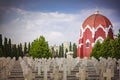 French chapel and graveyards in military cemetery in Thessaloniki