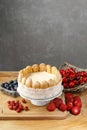 French charlotte cake with strawberries