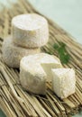 French Cheese called Crottin de Chevre, a Goat Cheese