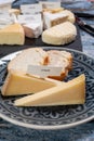 French cheese Comte, three varieties 1 year matured Prestige, fruity flavoured Fruite and Vieille Reserve