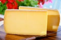 Cheese collection, French cow cheese comte, beaufort, abondance Royalty Free Stock Photo