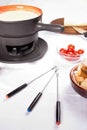 French cheese fondue Royalty Free Stock Photo