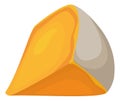 French cheese icon. Piece of mimolette. Cartoon cuisine