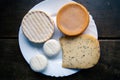 French cheese plate Royalty Free Stock Photo