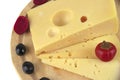 French cheese served with olives Royalty Free Stock Photo