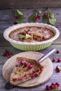 French Cherry Clafoutis cake Royalty Free Stock Photo