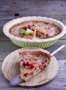 French Cherry Clafoutis cake Royalty Free Stock Photo