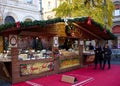 French Christmas Market in Bologna. Mercatino Francese, Piazza Minghetti. Bologna, Italy