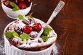 French clafoutis with cherry Royalty Free Stock Photo