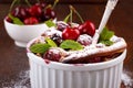 French clafoutis with cherry Royalty Free Stock Photo